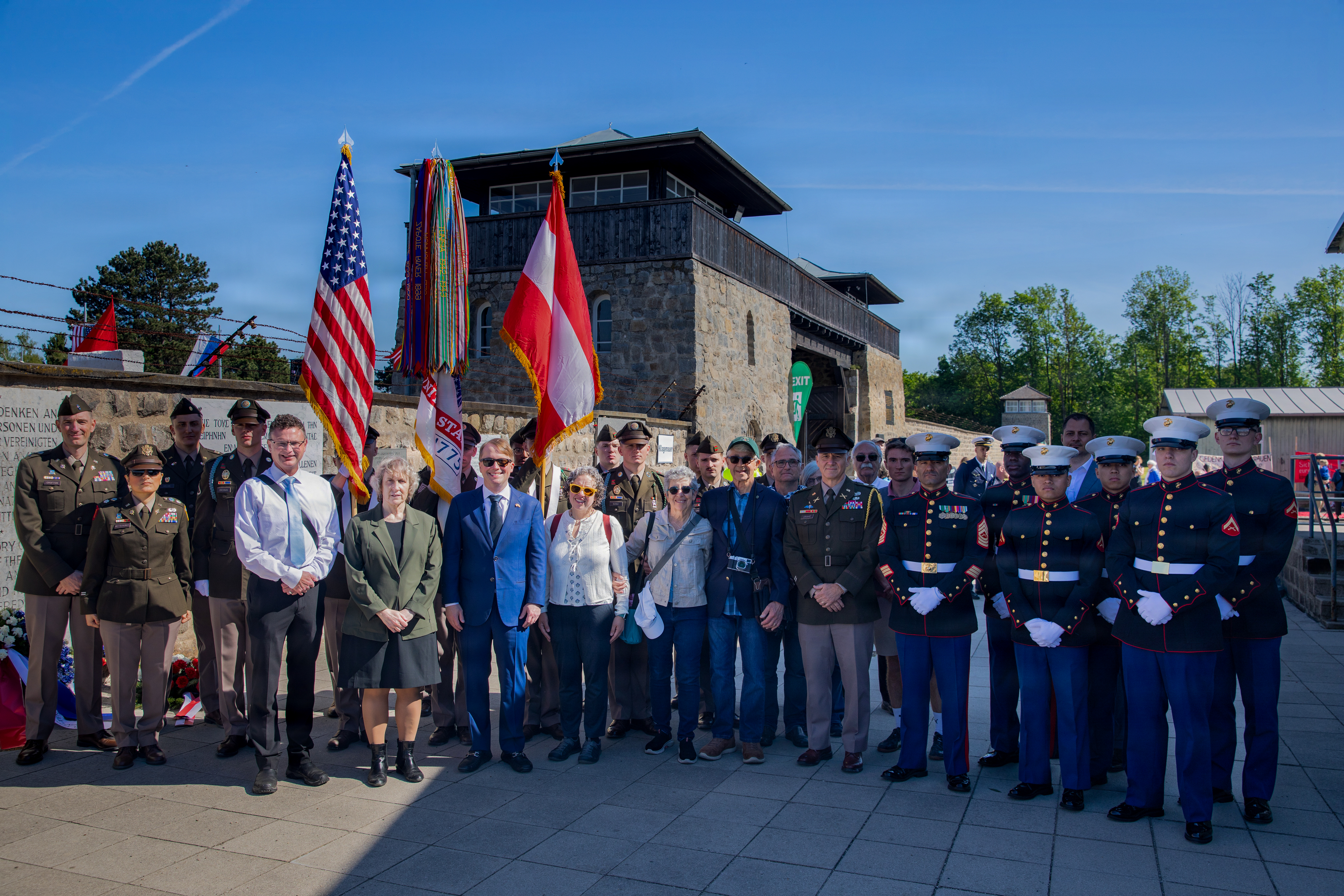 US delegation group photo at Mauthausen, 81st Liberation Ceremony, May 10, 2026
